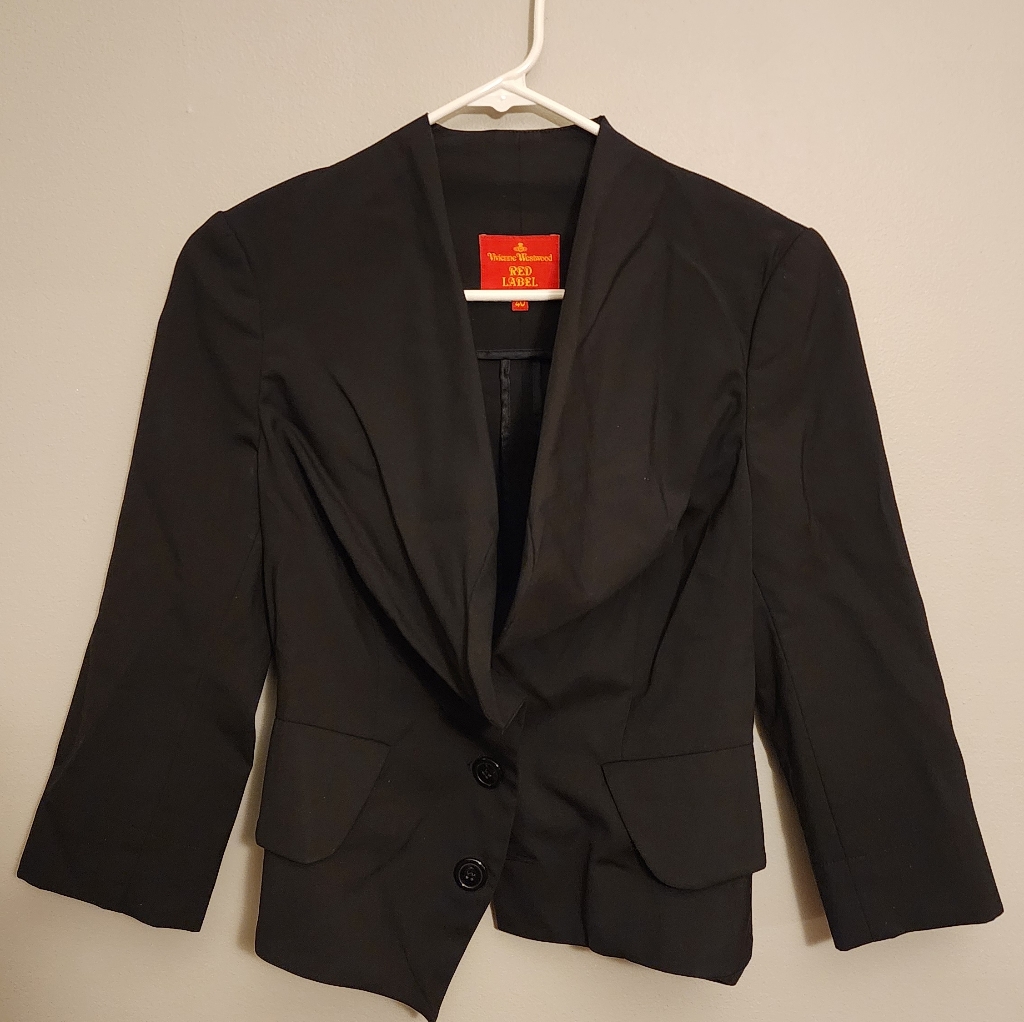 Vivian Westwood Red Label Black Blazer Suit Jacket Size 40 Size Xs